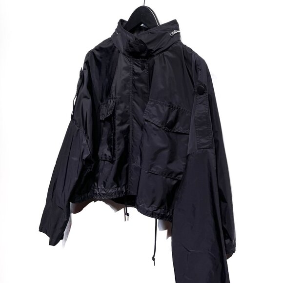 Prada 2019 Black Cropped Windbreaker Jacket - Picture 2 of 9